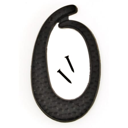 Hy-Ko 3In Black Aluminum Number 0, 10PK A20100